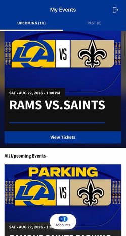 2 Great seats parking included