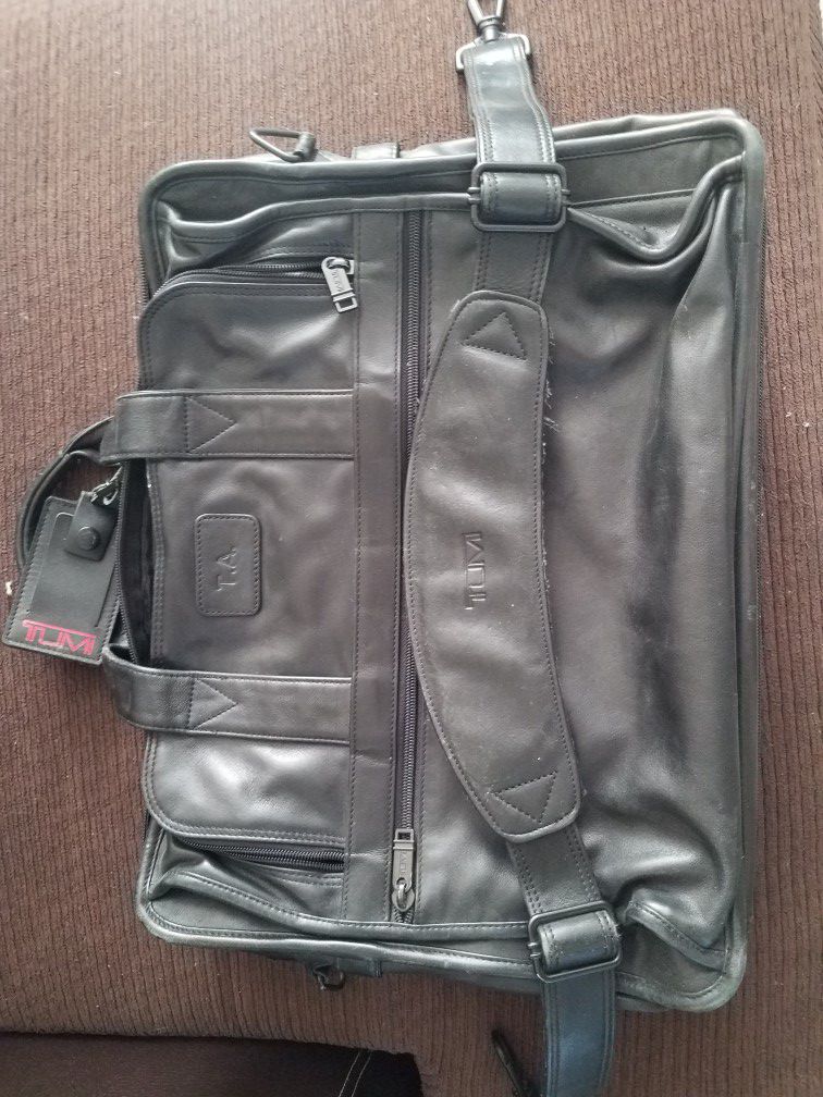 Tumi Leather brief, used.
