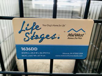 MidWest LifeStages Double Door Collapsible Wire Dog Crate