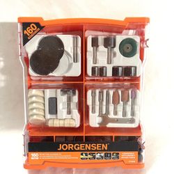 Brand New 160 Piece Jorgenson Rotary Tool Accessory Kit. 