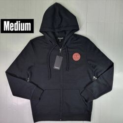 True Religion Black Full Zip Hoodie With Tags