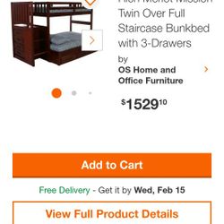 Discovery Mission Stair Stepper Bunk Bed