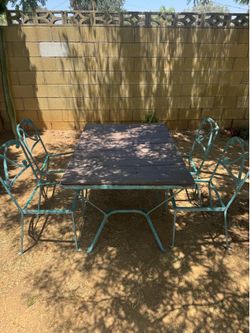 Metal Table and chairs