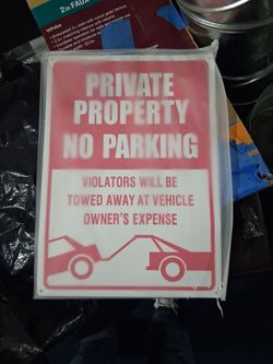 No parking sign