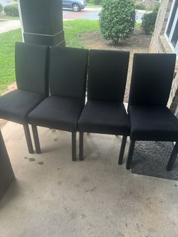 Like -New Set Of 4 Black Dining Chairs - $150 Obo