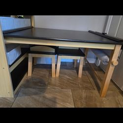 Guidecraft Deluxe Art Center Kids' Art Table and Chairs