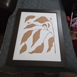 Modern Boho Botanical Leaf Print – Large Framed Wall Art Set Of 2