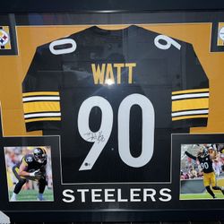Pittsburgh Steelers Tj Watt Framed Jersey 