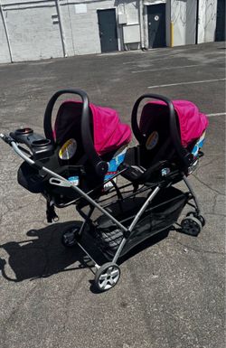 Double Baby Stroller for Infants/ Doble Carriola para bebés