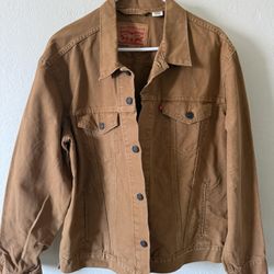 Levi’s Tan Desert Brown Trucker Denim Jacket Size XL  - Very Good Condition 
