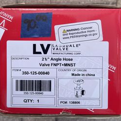 Lansdale FNPT X MNYC Angle Fire Hose Valve (NEW)