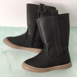 Toddler Black Boots, Size 6