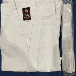 Martial Arts/ Karate/Taekwondo Top And White Belt