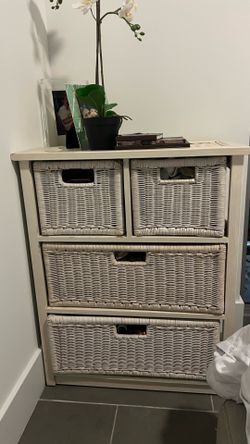 Woven cabinet dresser