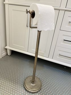 Silver Toilet Paper Holder