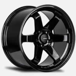 18x9.5 +38 Avid 1 AV06 5x114.3 Gloss Black Wheels (Set of 4)