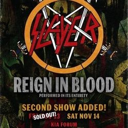 Slayer Tickets November 14th