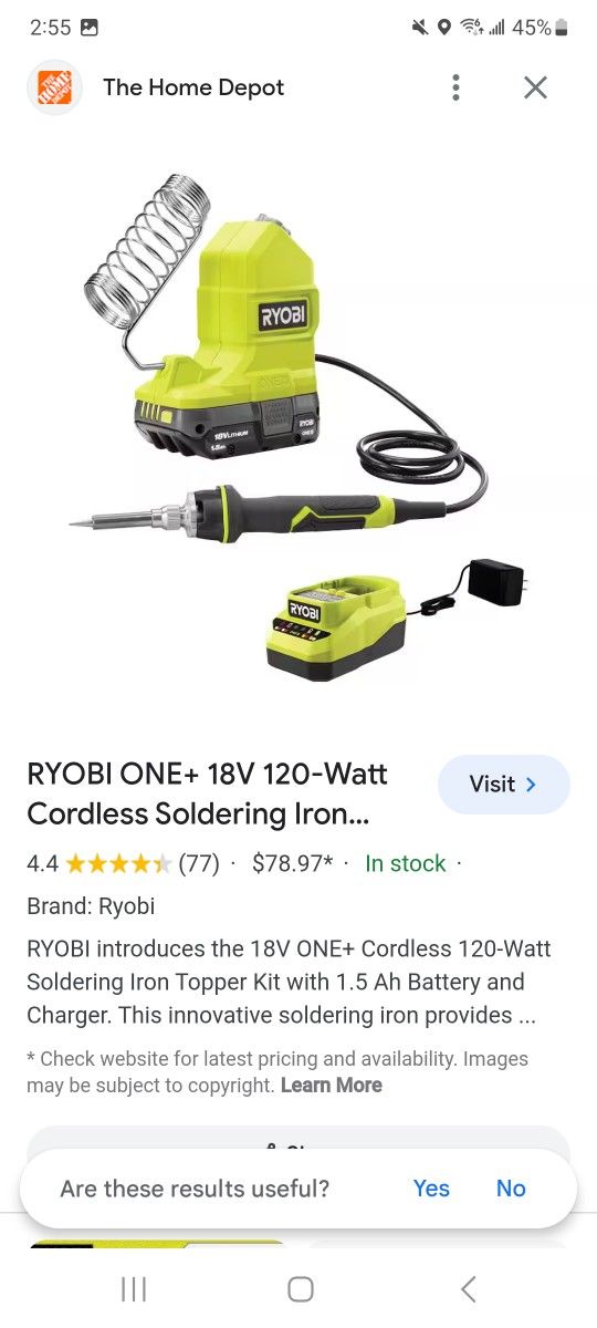 Ryobi Soldering Iron 