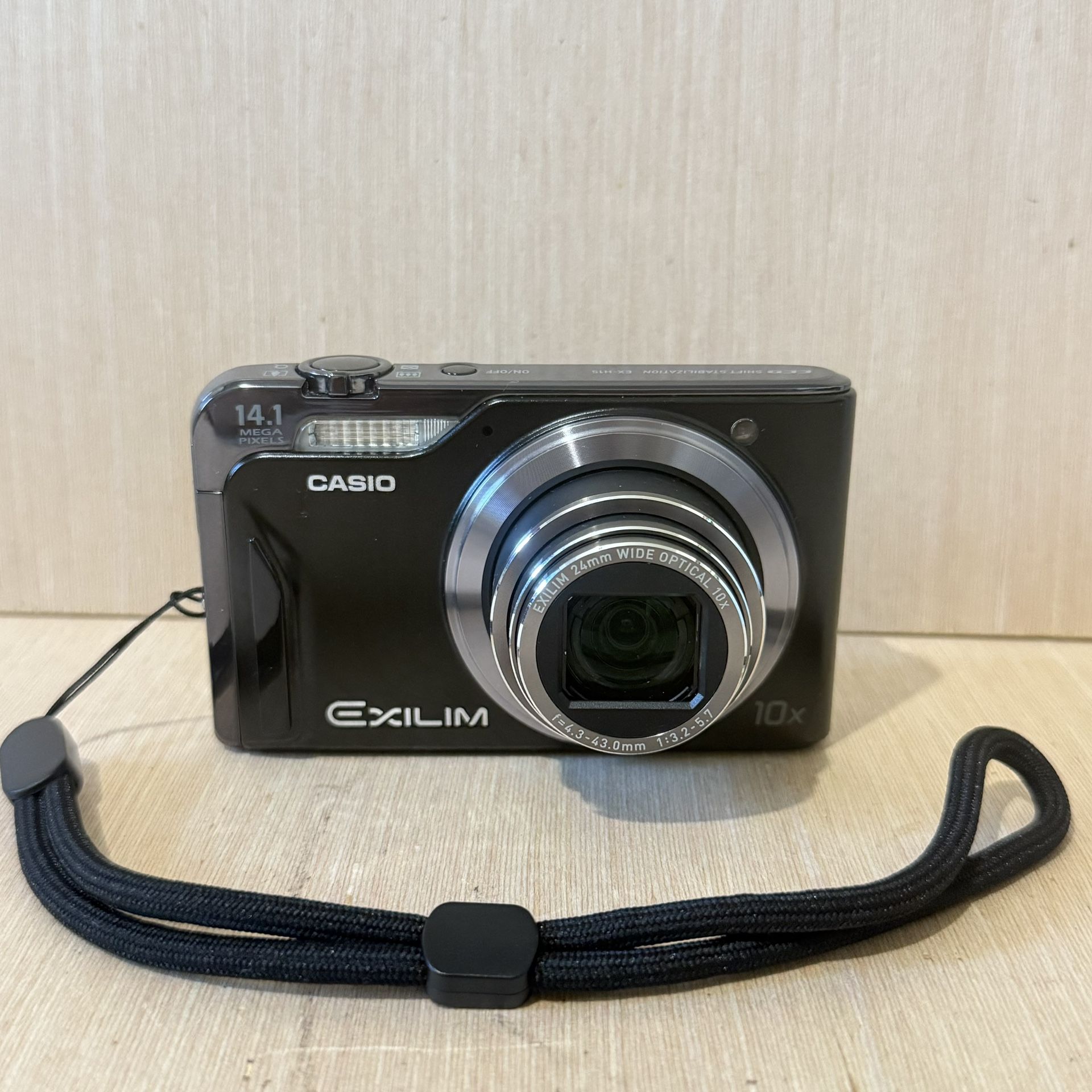 Casio Digital Camera Exilim EX-H15 14.1MP Blk Tested Great w/Batt-Charger/SDCard