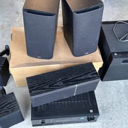 Complete Surround Sound System (5 Speakers + Receiver + Subwoofer) Sony Klipsch