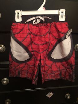 Boy Spiderman Swim Short Sz 6/7