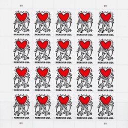 10 X Mint 2025 Love Pane Of 20 Forever Stamps Scott #5953