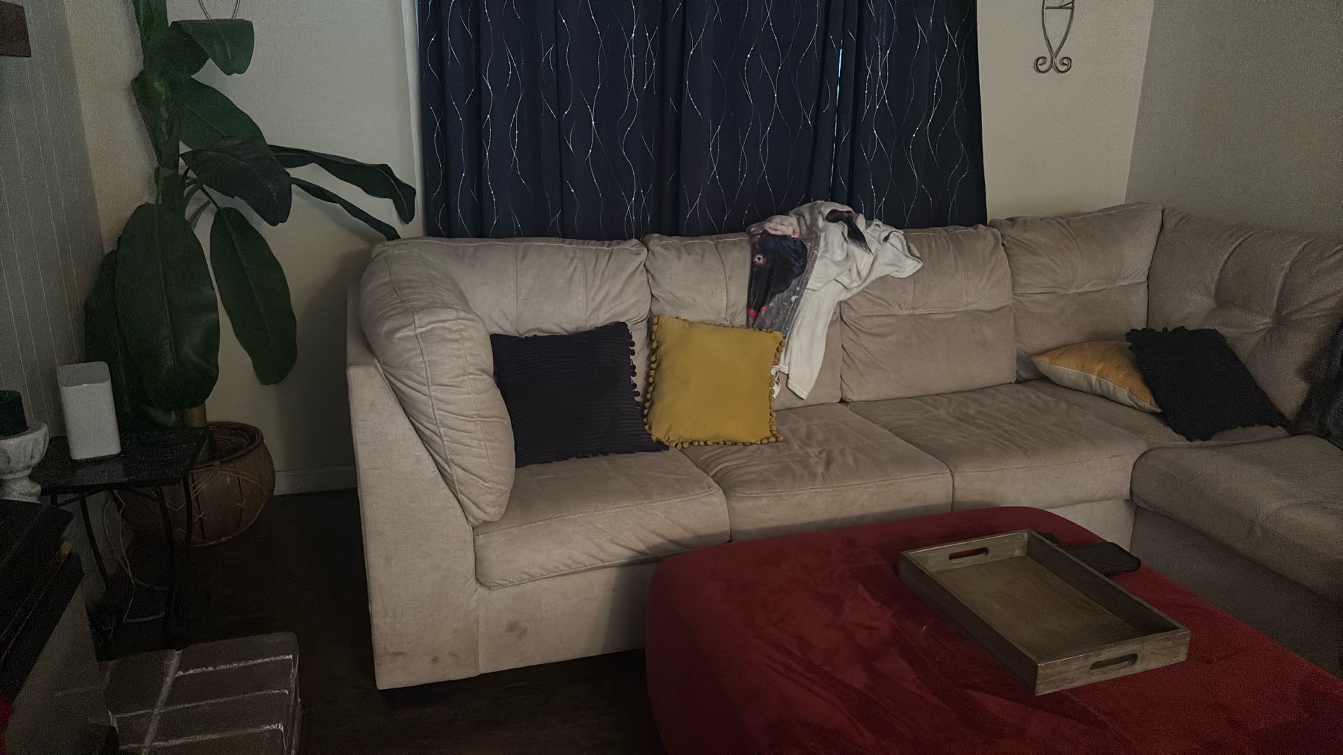 big white sectional couch practically brand new 