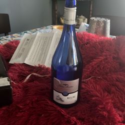Empty blue bottles