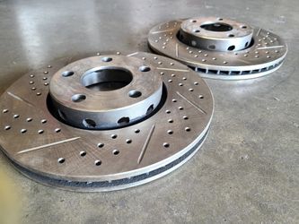 34055 front pair rotors drill and slot audi 100 A4 A6 S6