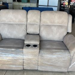 Leather  Couch Power recliner