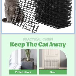 16 x 8 Inch Scat Mat for Cats, 16 Pack Scat Mat with Spikes Outdoor - Cat Deterrent Mat with Strips Digging Stopper, Cat Spike Mat to Keep Animals Awa