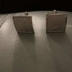 Signed Swank Silver tone Cufflinks 