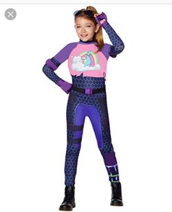 Fortnite girls brite bomber costume size large girls