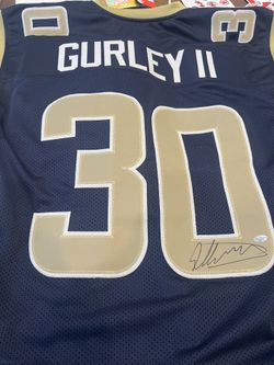 Georgia Bulldogs Great Todd Gurley #30 Autographed Signed Los Angeles Rams Custom Jersey Sz XL Coa 