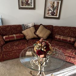 Burgundy Living Sofa from Gorman’s