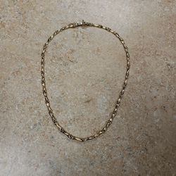14k Yellow Gold Herringbone Style Choker Necklace 
