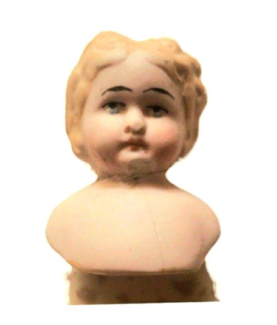 Antique DOLL HEAD Bone China Blonde 1920's Rare!