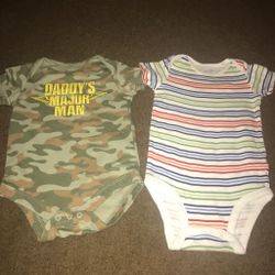 Two cute baby boy onesies!