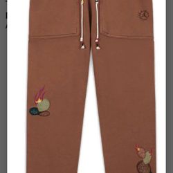 TRAVIS SCOTT X JORDAN FLEECE PANTS 'ARCHAEO BROWN' SIZE XXL (NEW)