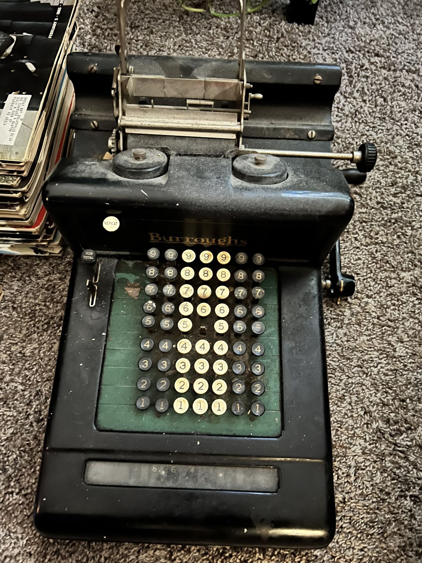 Antique Burroughs Adding Machine Vintage