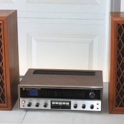 Vintage Kenwood KR-4140 Receiver w 2 Pioneer CS-44 Speakers