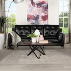 BLACK LEATHER SOFA 🖤🖤🖤🖤