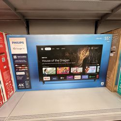 55” Philips Smart 4K LED UHD Tv!!