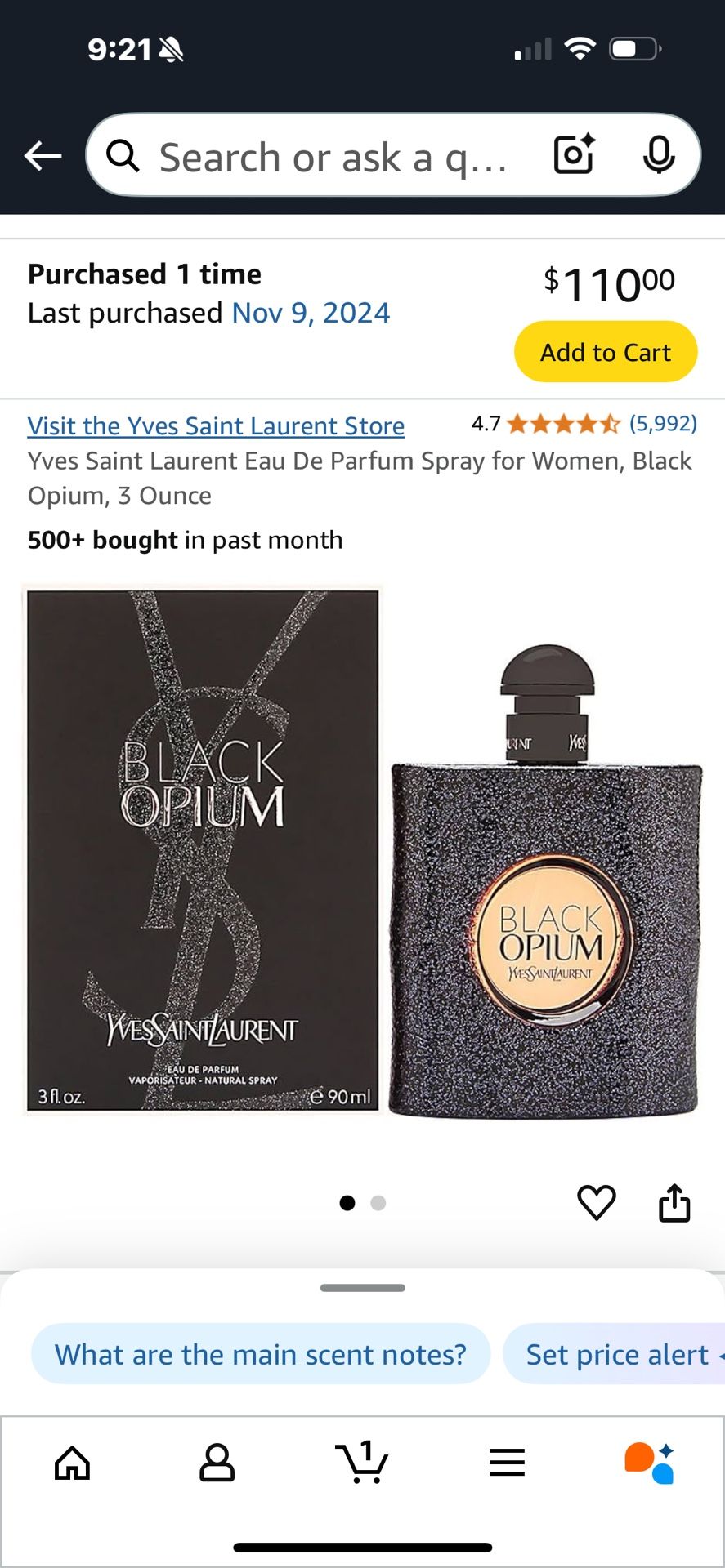 Ysl Black Opium Perfume
