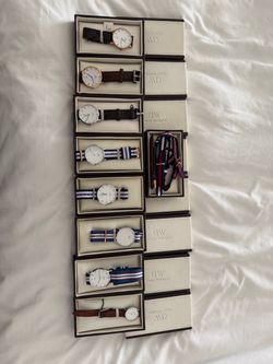 Daniel Wellington Lot of 9 NEW Watches w/ Boxes & Extra Straps