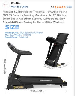 Famistar 3.25HP Folding Treadmill