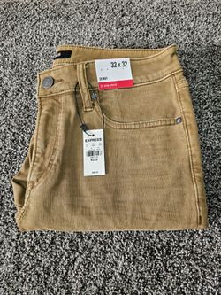 Express Men’s Skinny Hyper Stretch Jeans 32x32 Olive Green/Khaki