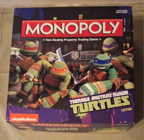Teenage Mutant Ninja Turtles Monopoly Edition 2014 Complete