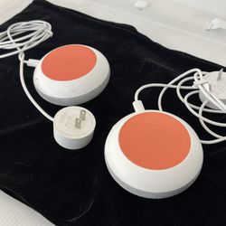Two Google Home Mini HOA 1st Generation Bluetooth Alexa Smart Speakers 