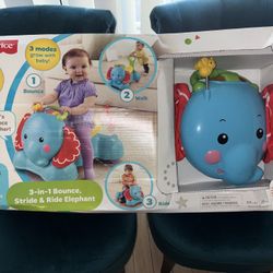 New Fisher-Price 3-in-1 Bounce, Stride and Ride Elephant